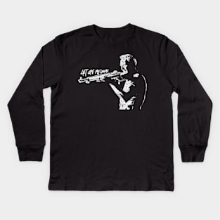 get off my lawn Clint Eastwood Kids Long Sleeve T-Shirt